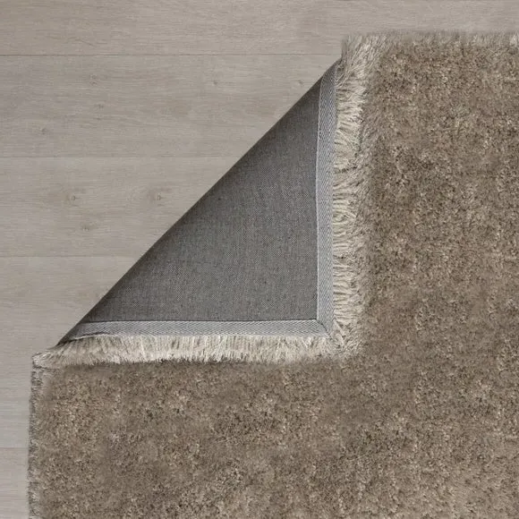Square Shaggy Rug - Natural, Polyester