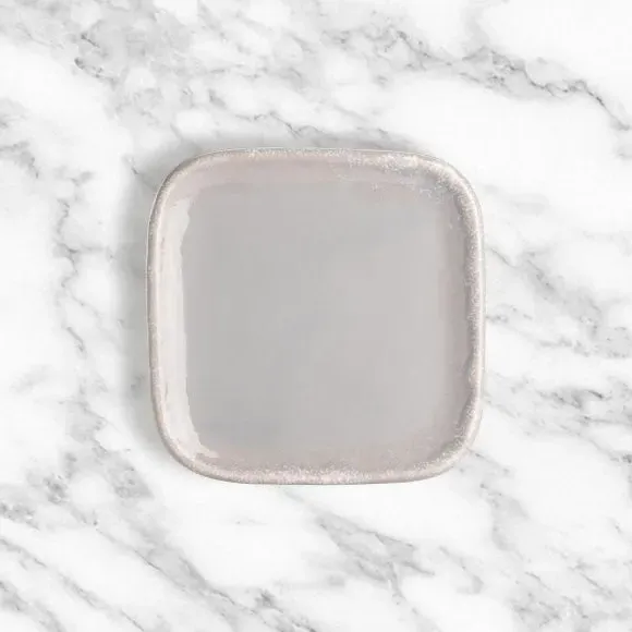 Square Side Plate - Grey, Stoneware