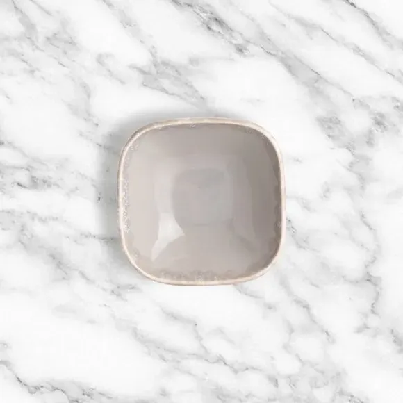 Square Stoneware Bowl - Grey, Stoneware