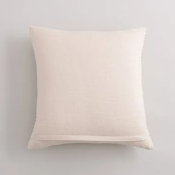Square Striped Cushion - Sage, Cotton Blend
