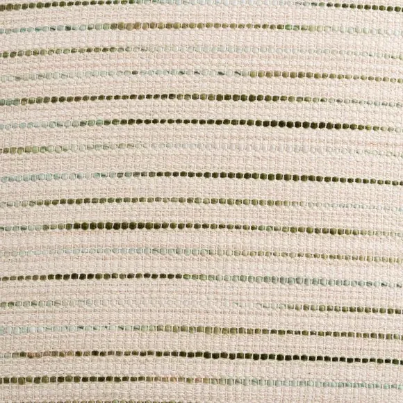Square Striped Cushion - Sage, Cotton Blend