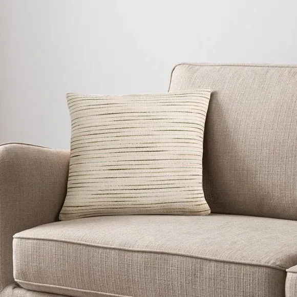 Square Striped Cushion - Sage, Cotton Blend image