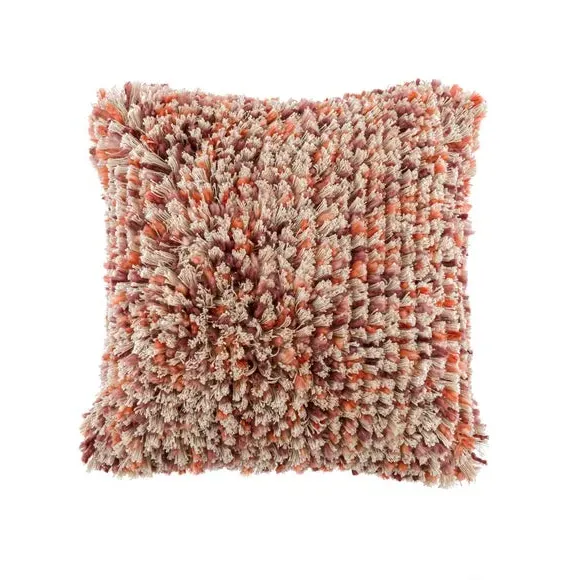 Square Textured Cushion - Apricot, Cotton image