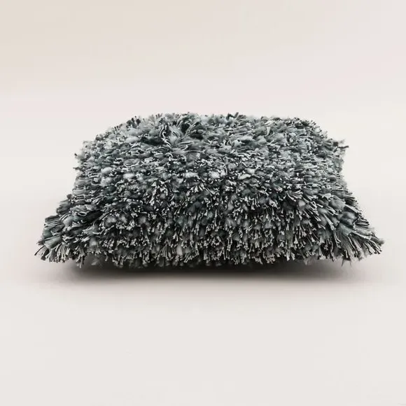 Square Textured Cushion - Black, Cotton