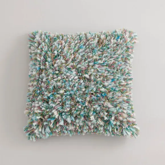 Square Textured Cushion - Pastel, Cotton