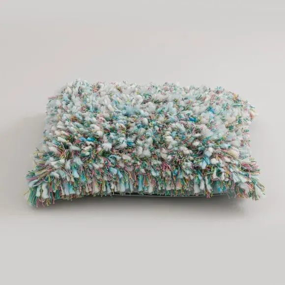 Square Textured Cushion - Pastel, Cotton