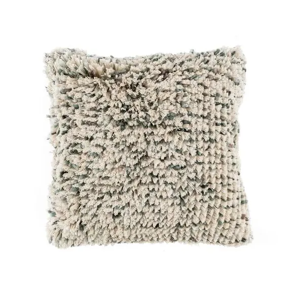 Square Textured Cushion - Pebble, Cotton