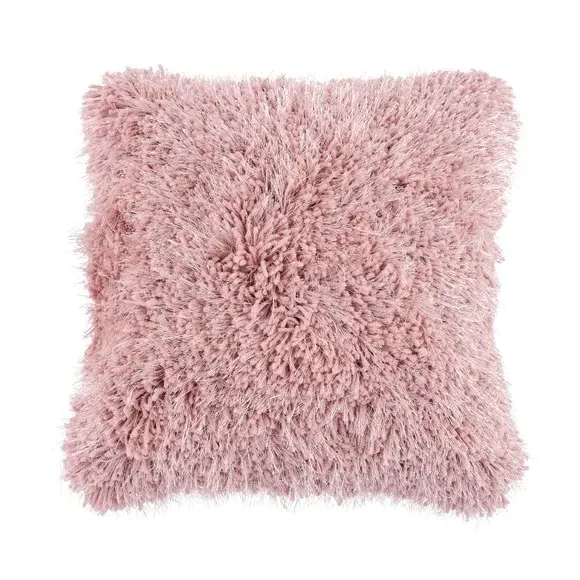 Square Textured Cushion - Pink, Polyester
