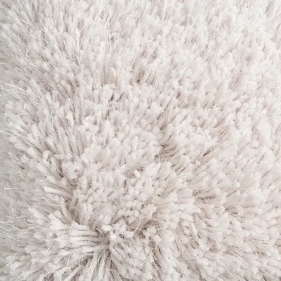 Square Textured Cushion - White, Polyester