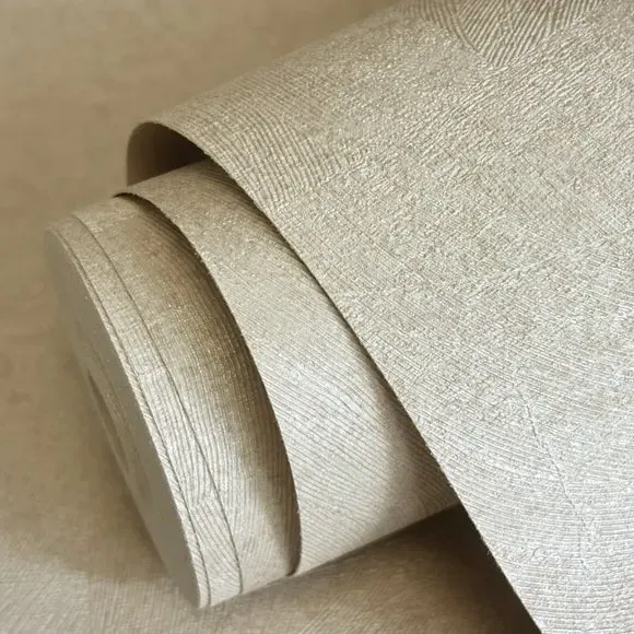 Square Textured Wallpaper - Natural, Vinyl