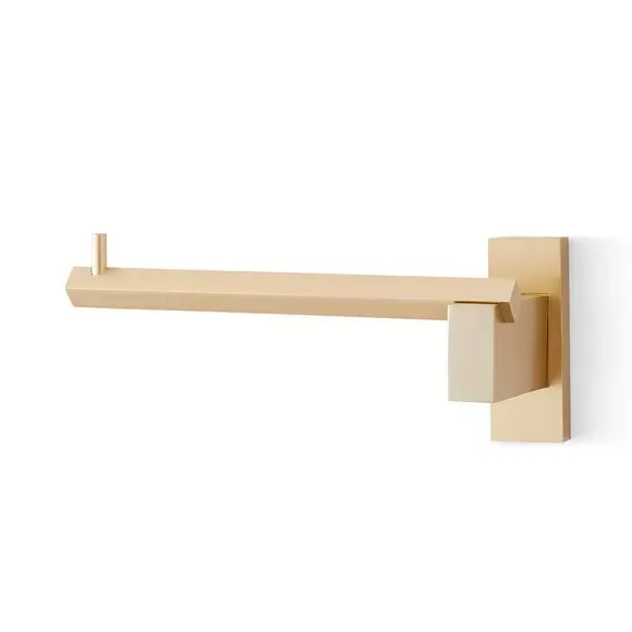 Square Toilet Roll Holder - Brushed Bronze