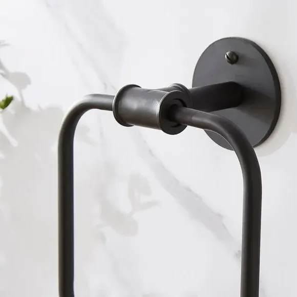 Square Towel Ring - Black