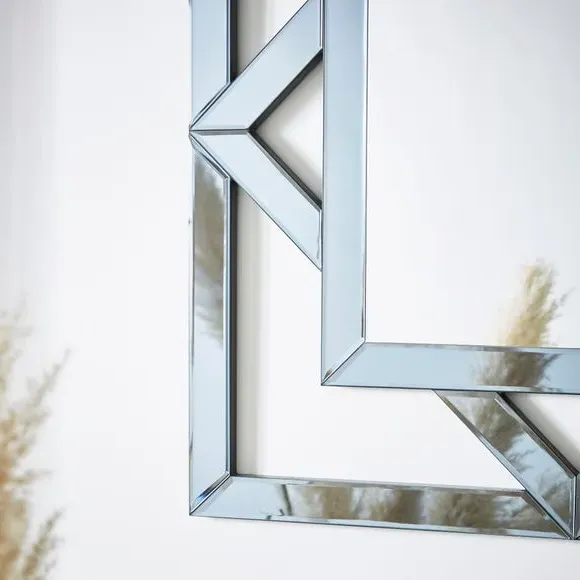 Square Wall Mirror - Antique Silver