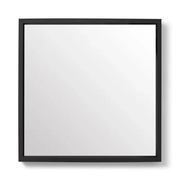Square Wall Mirror - Black