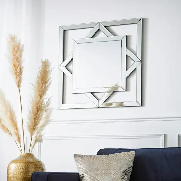 Square Wall Mirror - Silver
