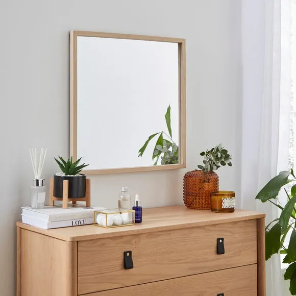 Square Wall Mirror - Wood