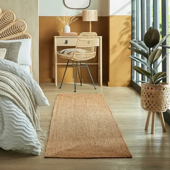 Square Weave Runner Rug - Natural, Jute image