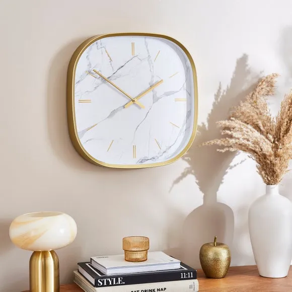 Squoval Wall Clock with Silent Movement - Gold image