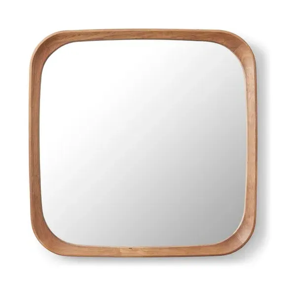 Squoval Wall Mirror - Natural, Wood