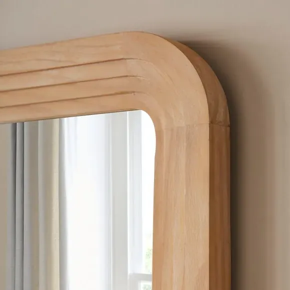 Squoval Wall Mirror - Natural, Wood