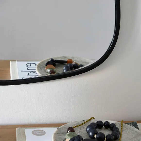 Squoval Wall Mirror with Hook - Black