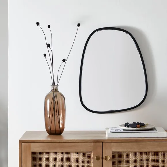 Squoval Wall Mirror with Hook - Black image
