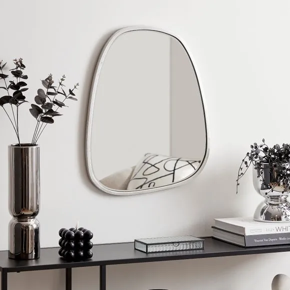 Squoval Wall Mirror with Hook - Silver