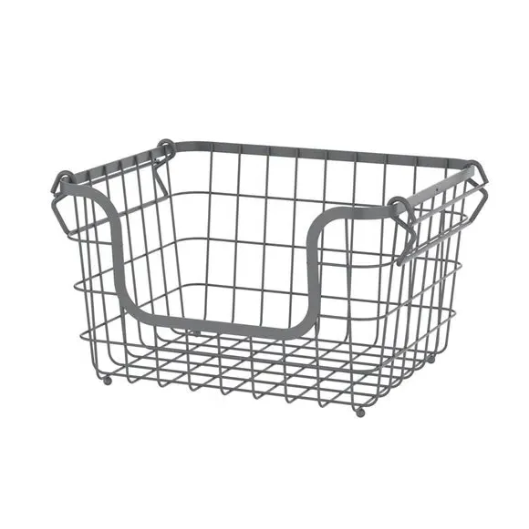 Stackable Wire Basket - Grey, Metal image