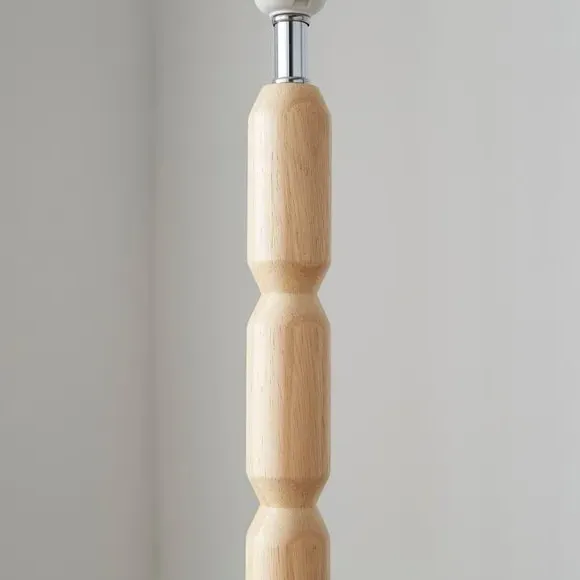 Stacked Floor Lamp Base - Natural, Wood