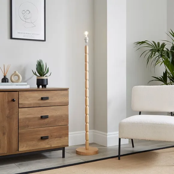 Stacked Floor Lamp Base - Natural, Wood image