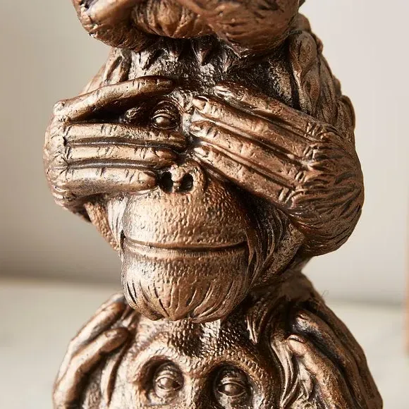 Stacked Ornament Figurine - Brown, Resin