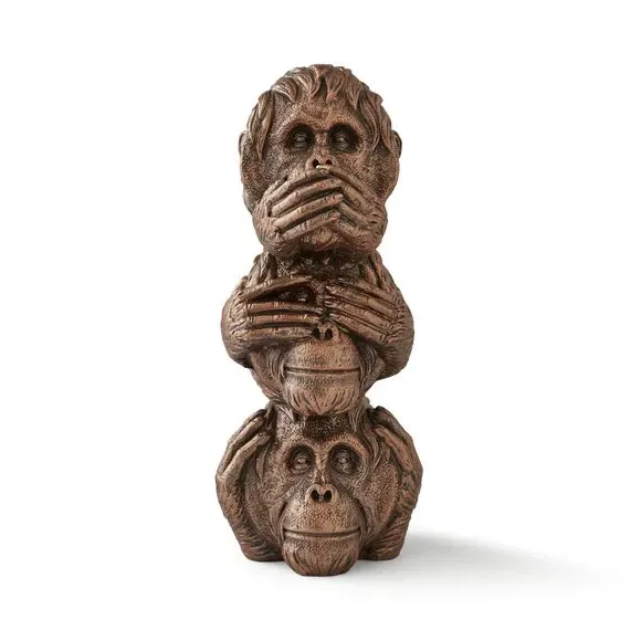 Stacked Ornament Figurine - Brown, Resin