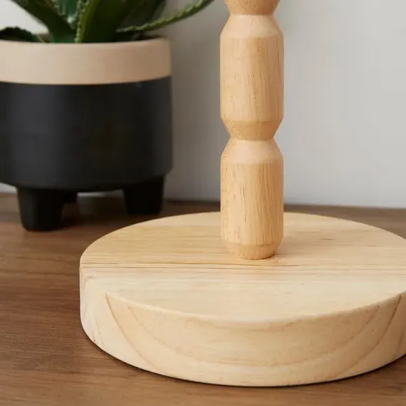 Stacked Table Lamp Base - Natural, Wood