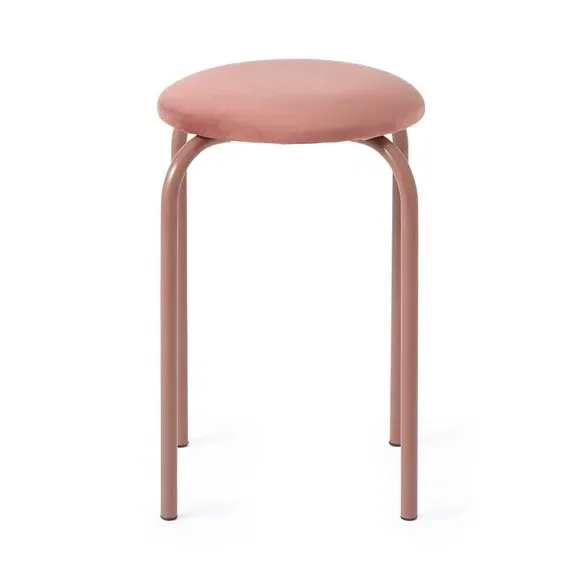 Stacking Stool with Upholstery - Rose, Velvet