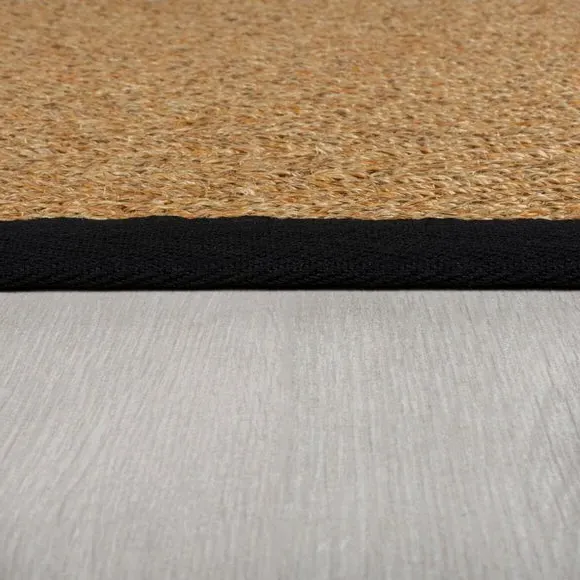 Stair Runner with Border - Black, Sisal