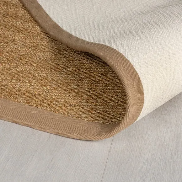 Stair Runner with Border - Natural, Sisal