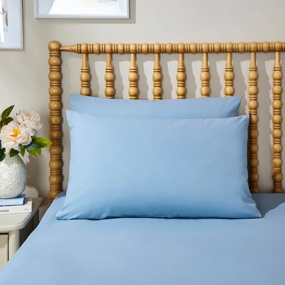 Standard Pillowcase Pair - Ashley Blue, Cotton