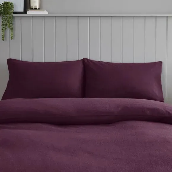 Standard Pillowcase Pair - Aubergine, Cotton