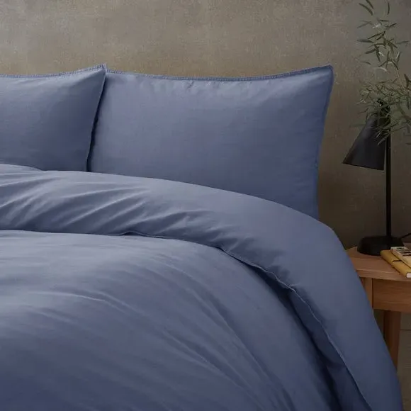 Standard Pillowcase Pair - Blue, Cotton Linen image