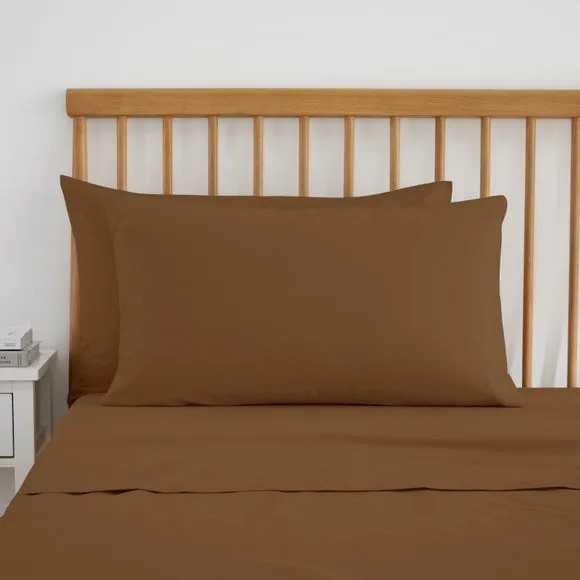 Standard Pillowcase Pair - Caramel, Cotton
