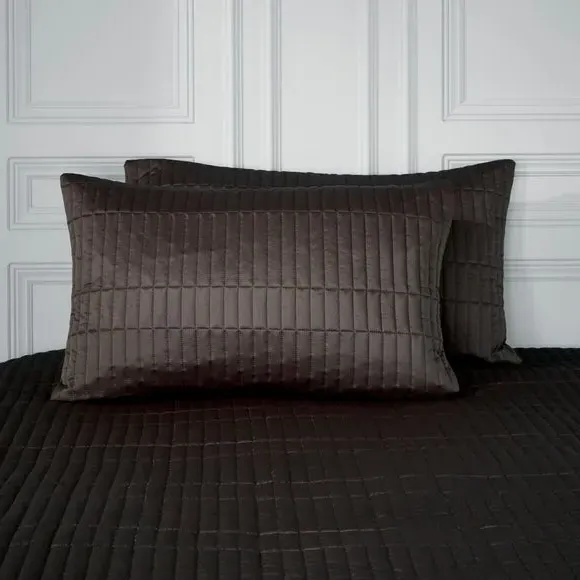 Standard Pillowcase Pair - Chocolate, Microfibre