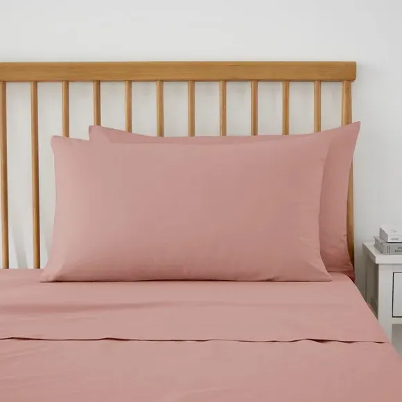 Standard Pillowcase Pair - Dusty Pink, Cotton