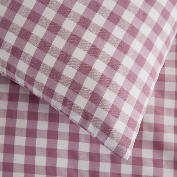 Standard Pillowcase Pair Gingham - Lilac, Cotton