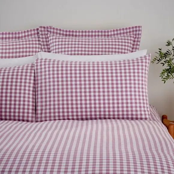 Standard Pillowcase Pair Gingham - Lilac, Cotton