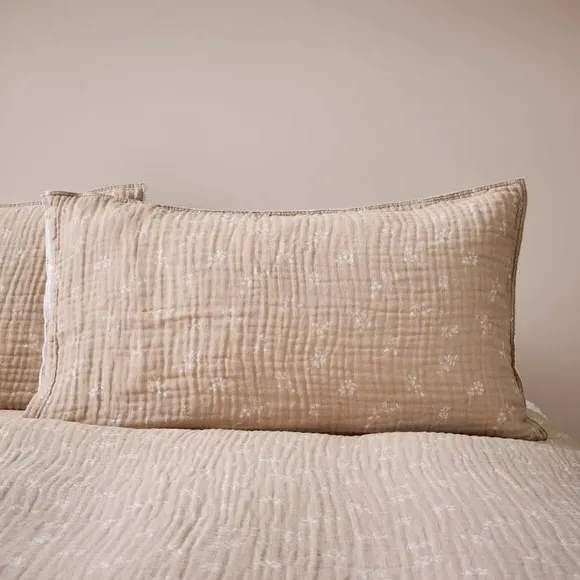 Standard Pillowcase Pair - Natural, Cotton Muslin
