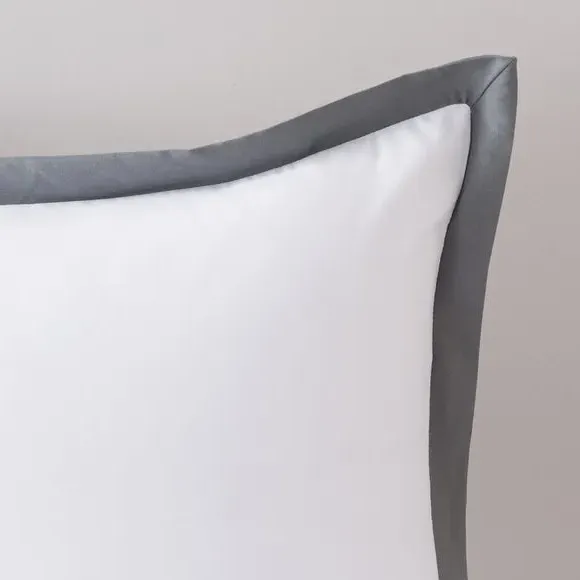 Standard Pillowcase Pair Oxford Style - Charcoal
