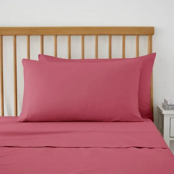 Standard Pillowcase Pair - Rhubarb, Cotton