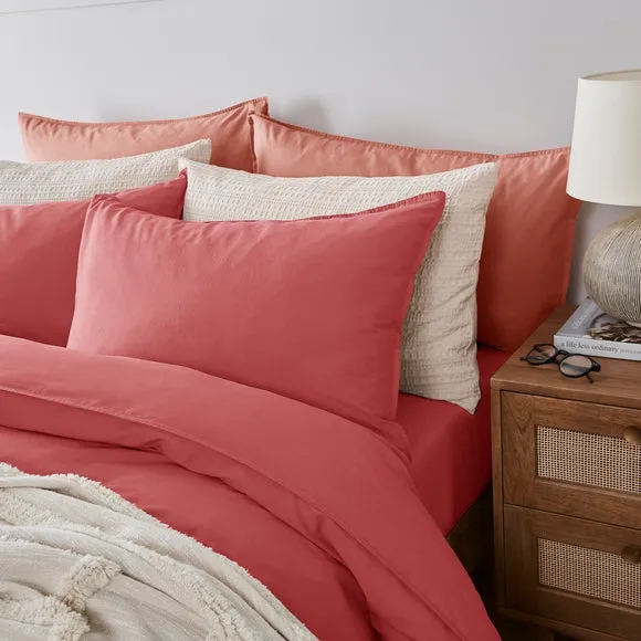Standard Pillowcase Pair - Rhubarb, Cotton