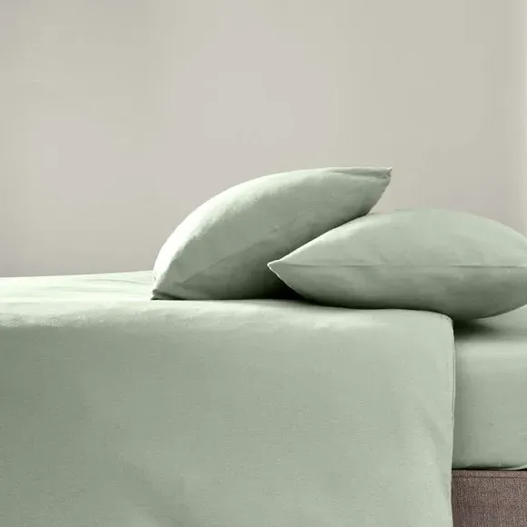 Standard Pillowcase Pair - Sage, Cotton