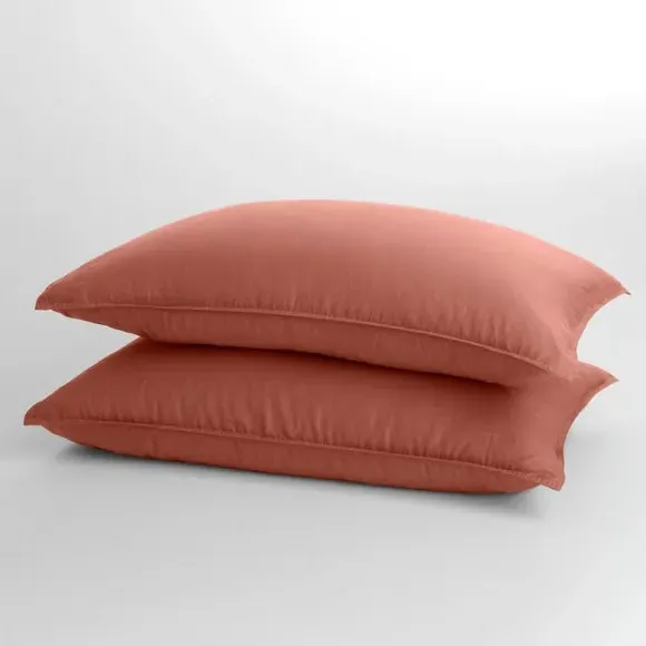 Standard Pillowcase Pair - Terracotta, Cotton